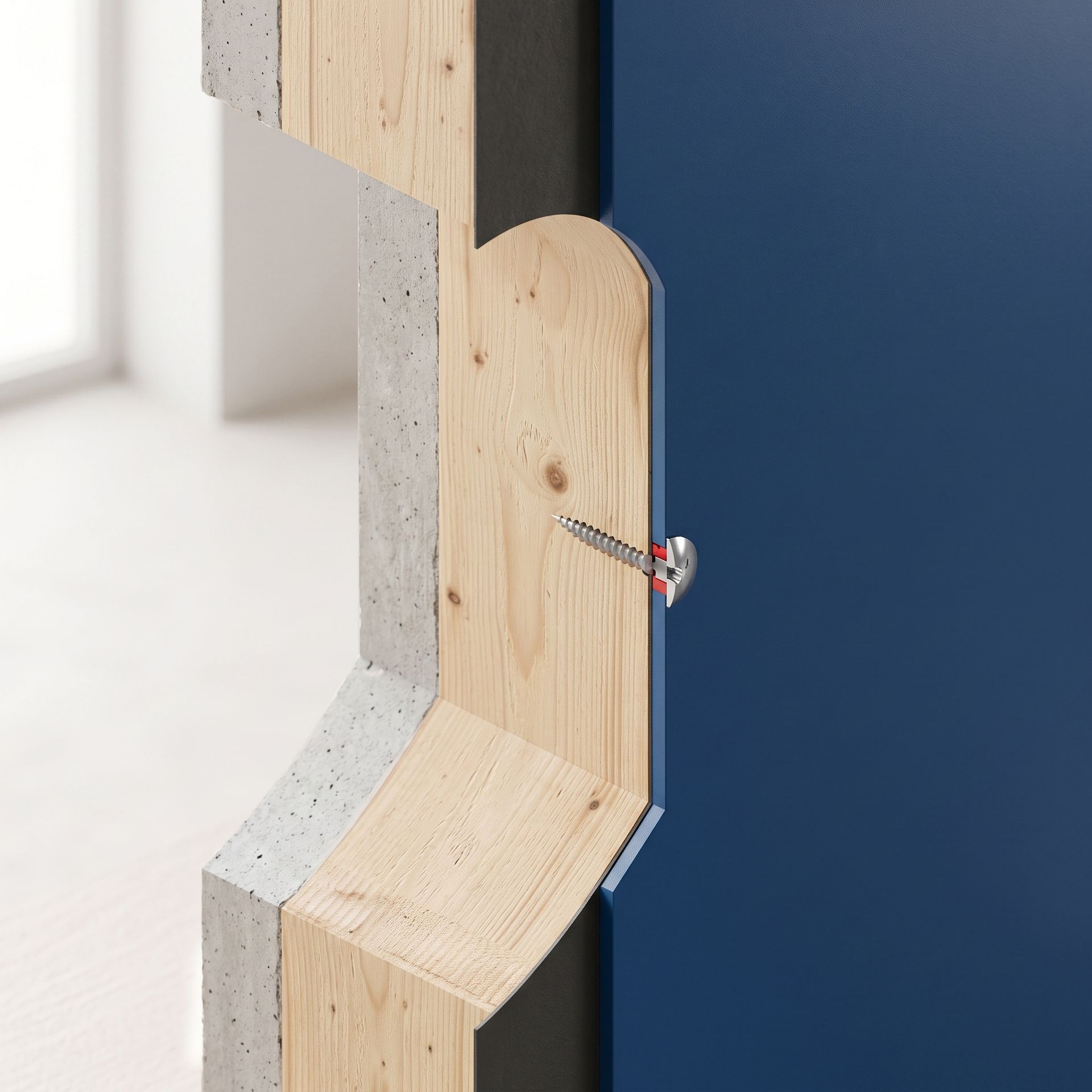 Facade sheet screw application image