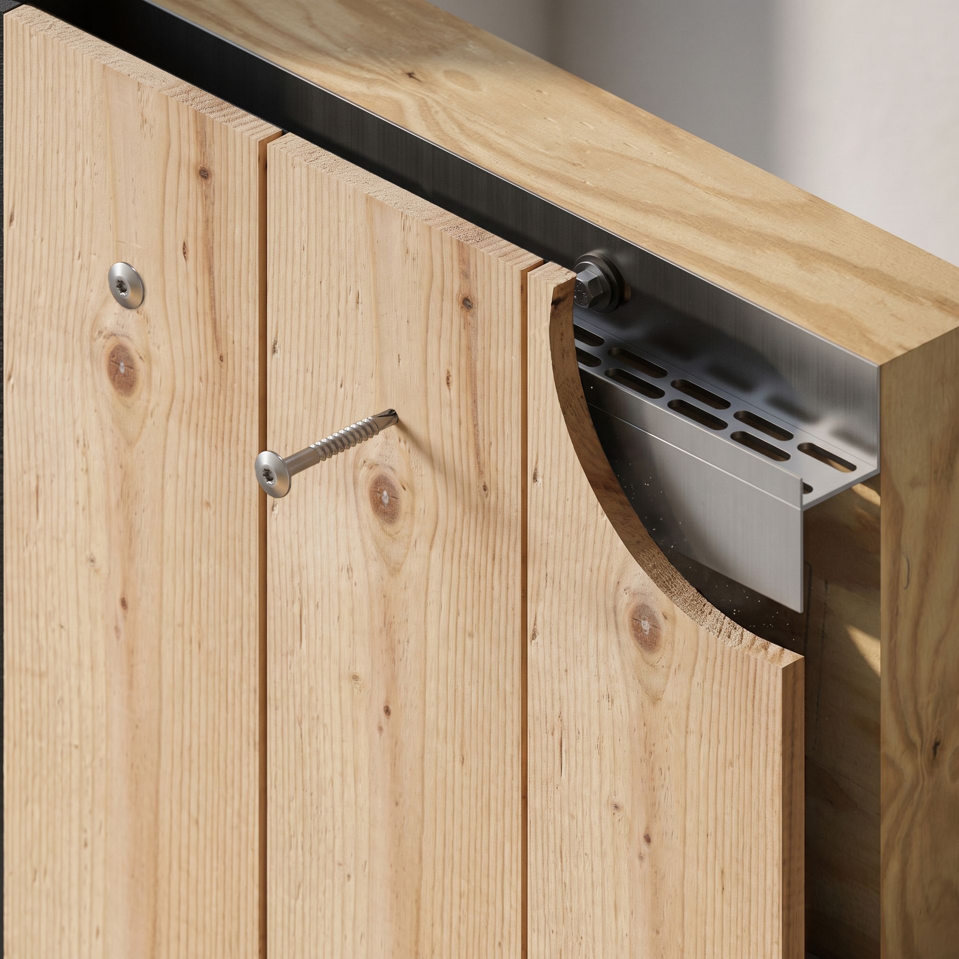 Facade sheet screw application image