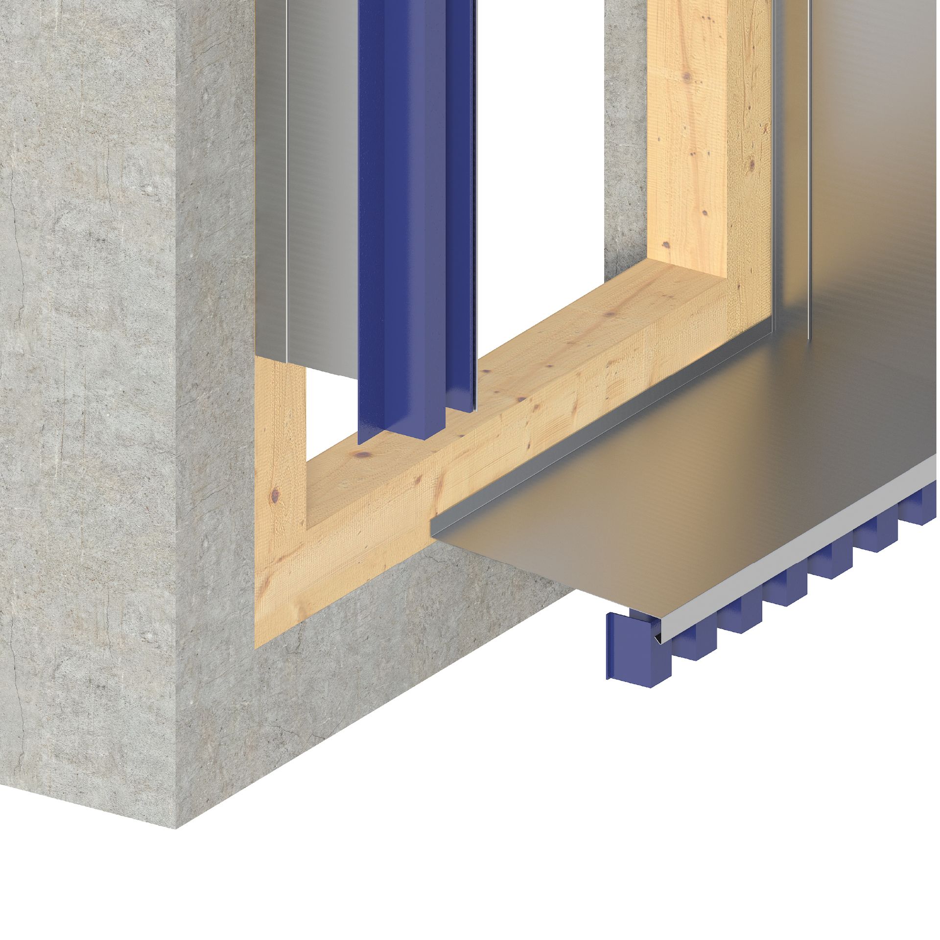 Aluminium window sill profile application image