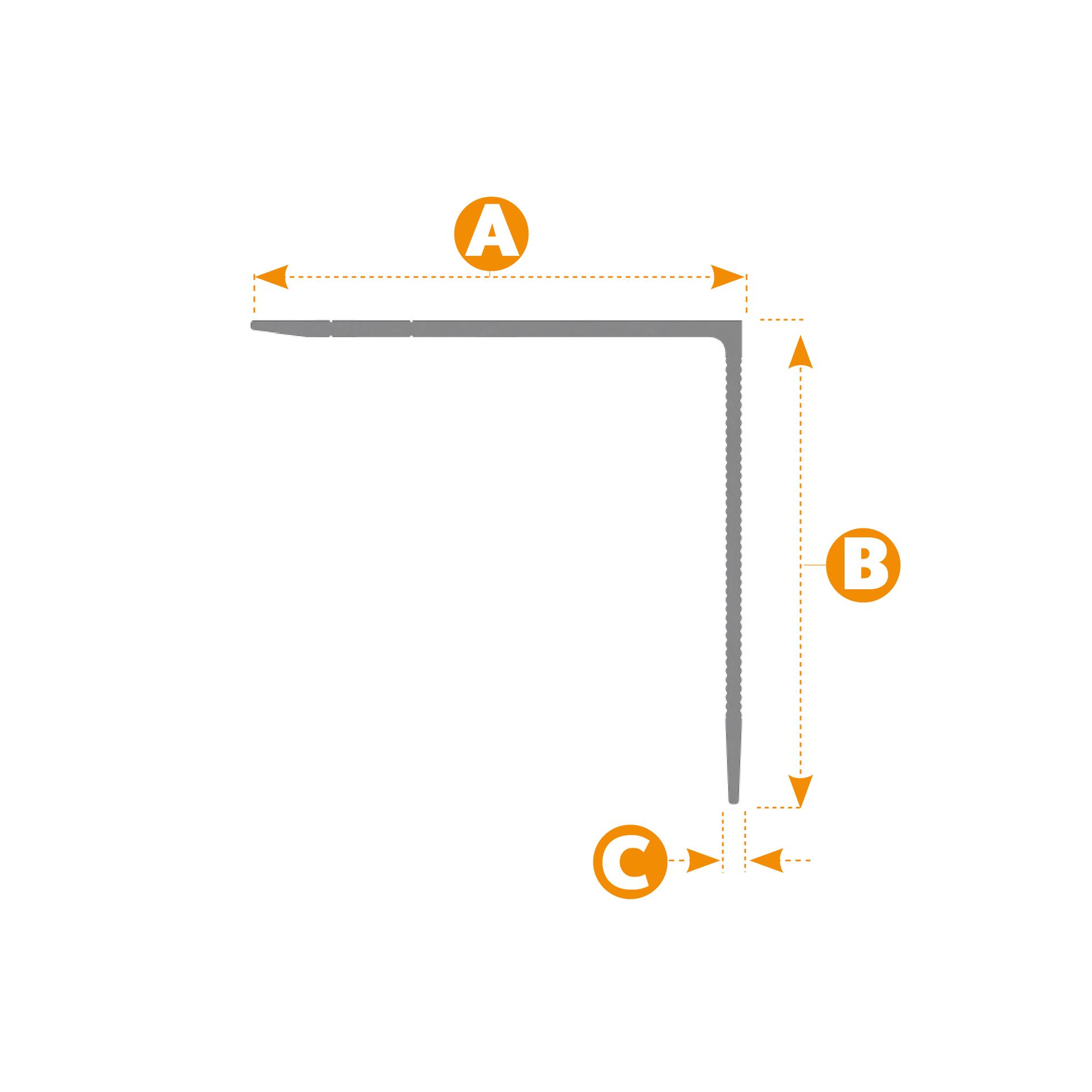 Aluminium L-profiel productafbeelding